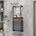 2-Tier Wall-Mounted Towel Ladder Shelf