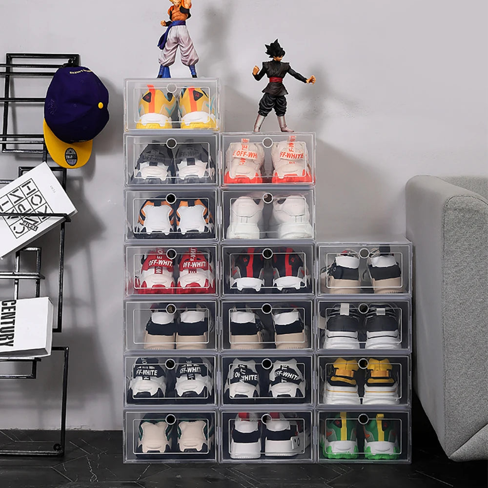 Stackable Transparent Shoe Boxes (6-Pack)