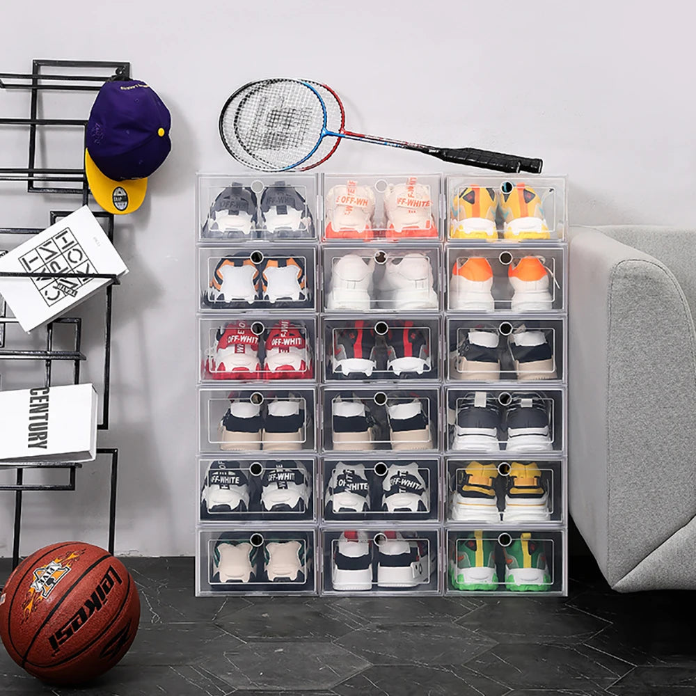 Stackable Transparent Shoe Boxes (6-Pack)