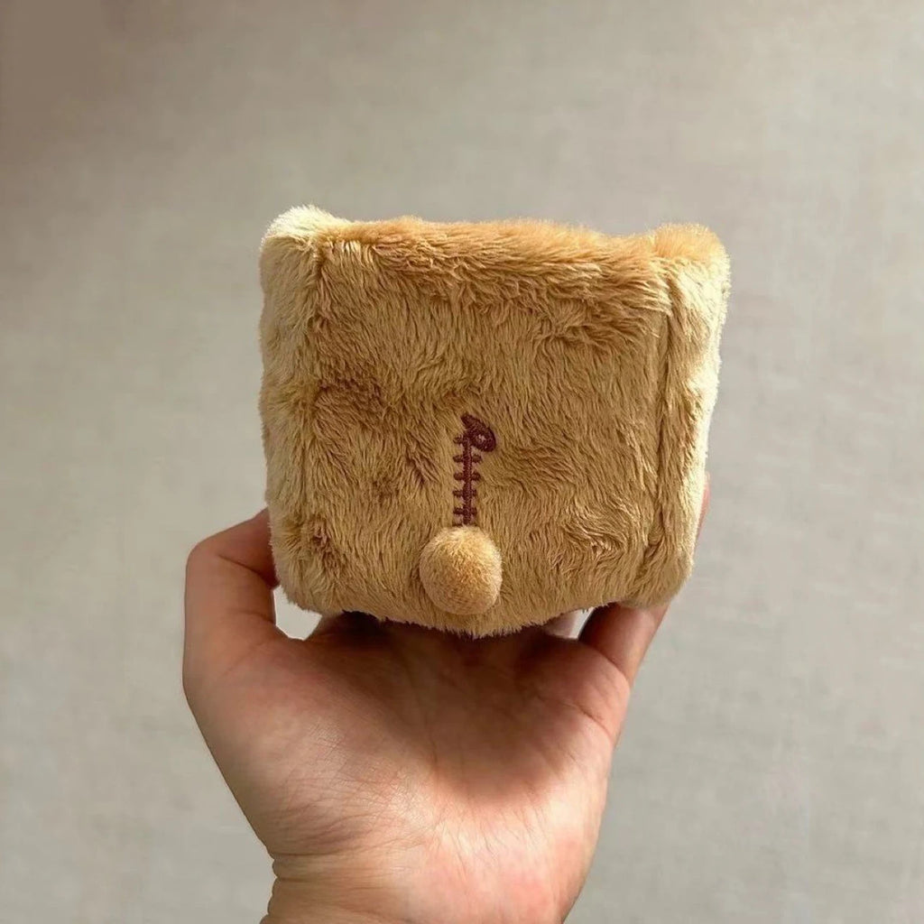 Kawaii plush desk organizer close-up showing soft fabric texture
