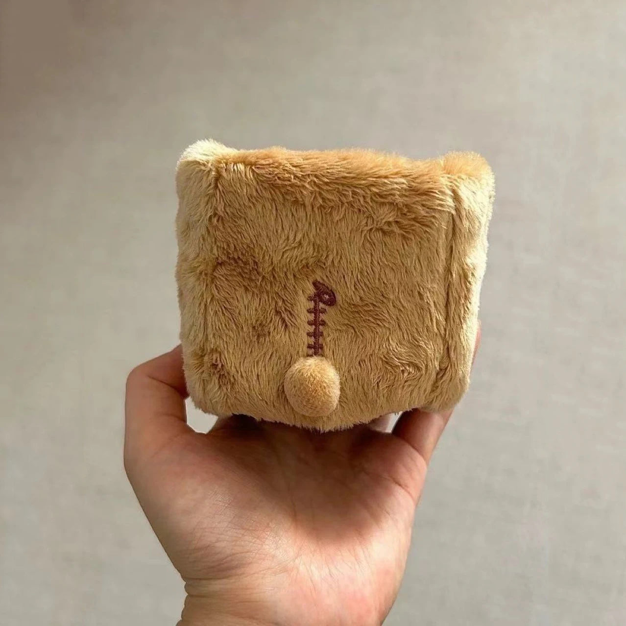 Kawaii plush desk organizer close-up showing soft fabric texture