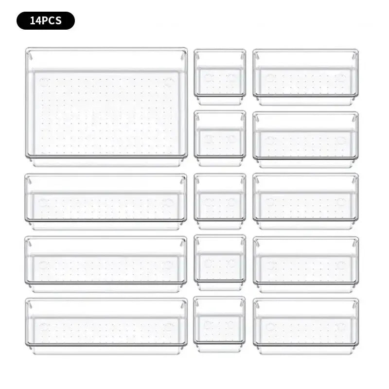 Clear Drawer Divider Organizer Set
