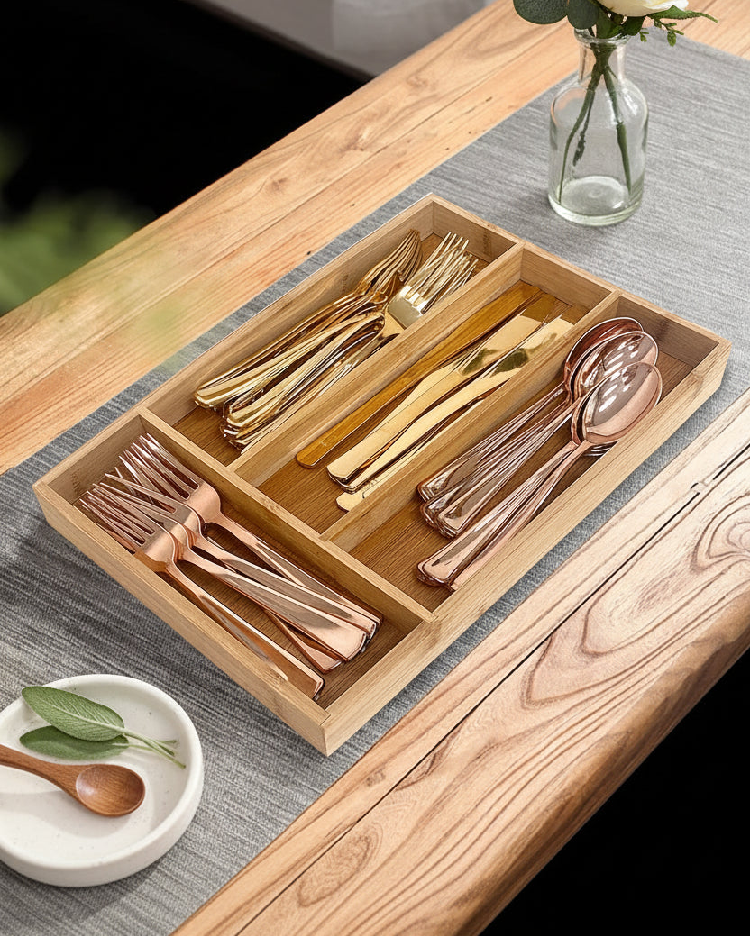 Bamboo Cutlery Divider Tray
