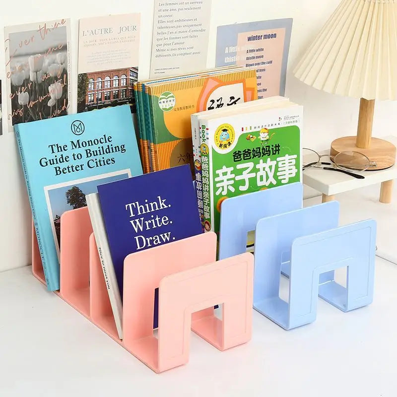 4-Compartment Desktop Bookend Organizer