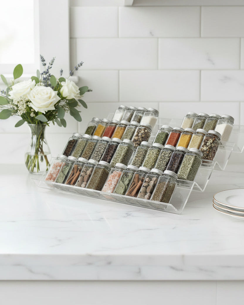 Adjustable Acrylic Spice Drawer Organizer