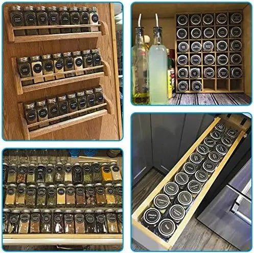 Glass Spice Jar Set (12-Piece)