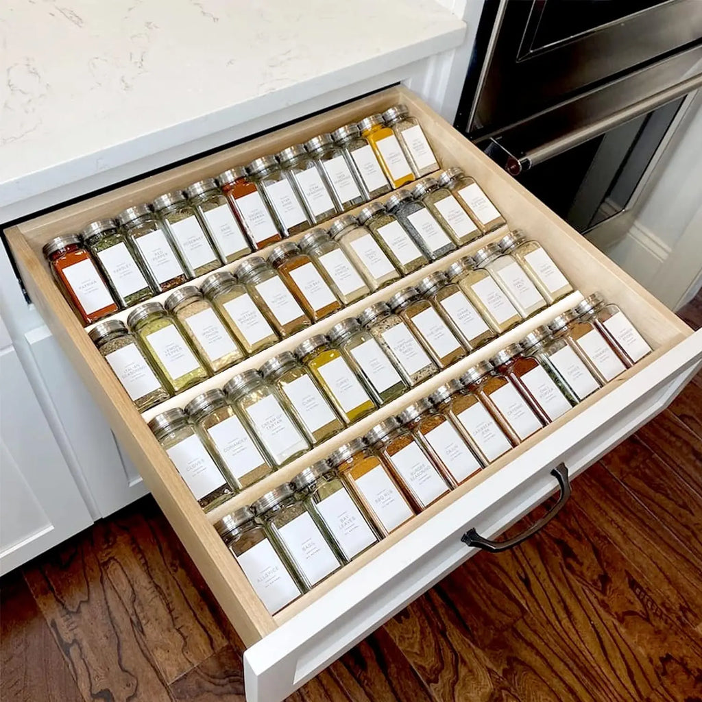 Glass Spice Jar Set (12-Piece)